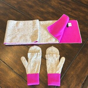 J. CREW Cashmere Scarf and Glittens Set